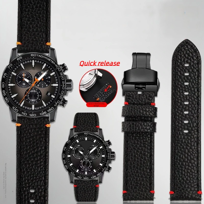 For Tissot T125.617 T120.417 Black Knight Hamilton MIDO watch Strap 22-22m Starfish leather watchband Quick release men Bracelet