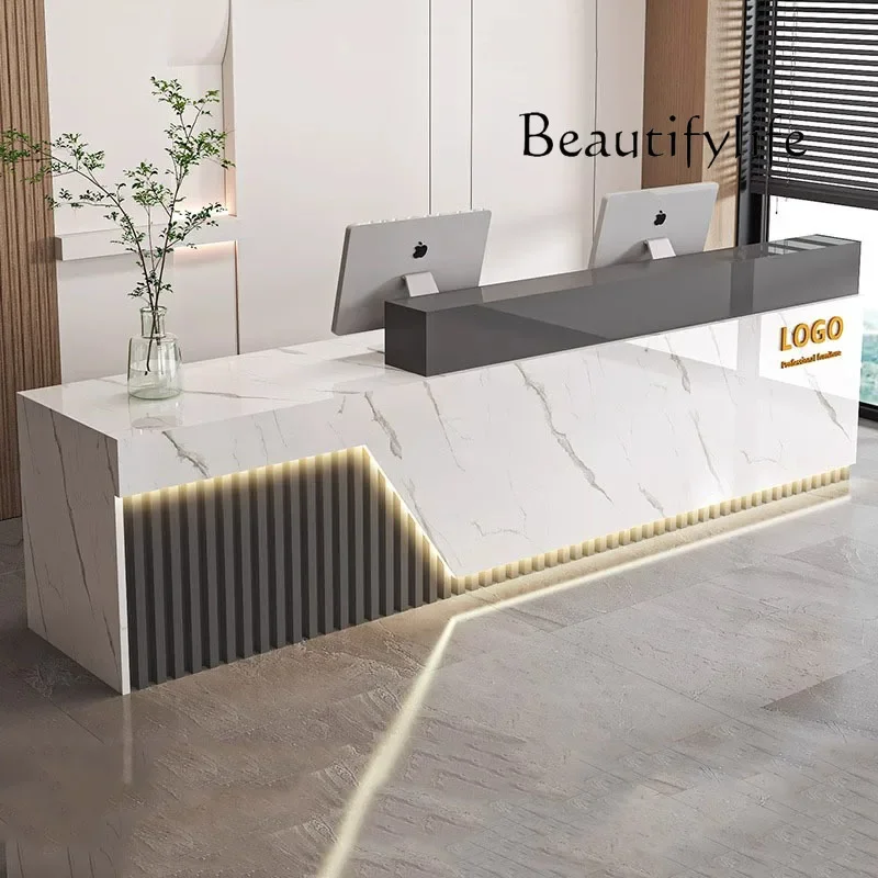 

JI Coffee Counter Cabinet Reception Desk Decoration Checkout Counter Reception Desk Salon Service Bureau Chambre