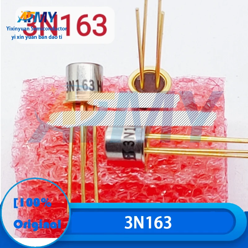 

2piece 3N163 imported brand new four-foot gold-plated triode TO-72 small gold sealed iron hat