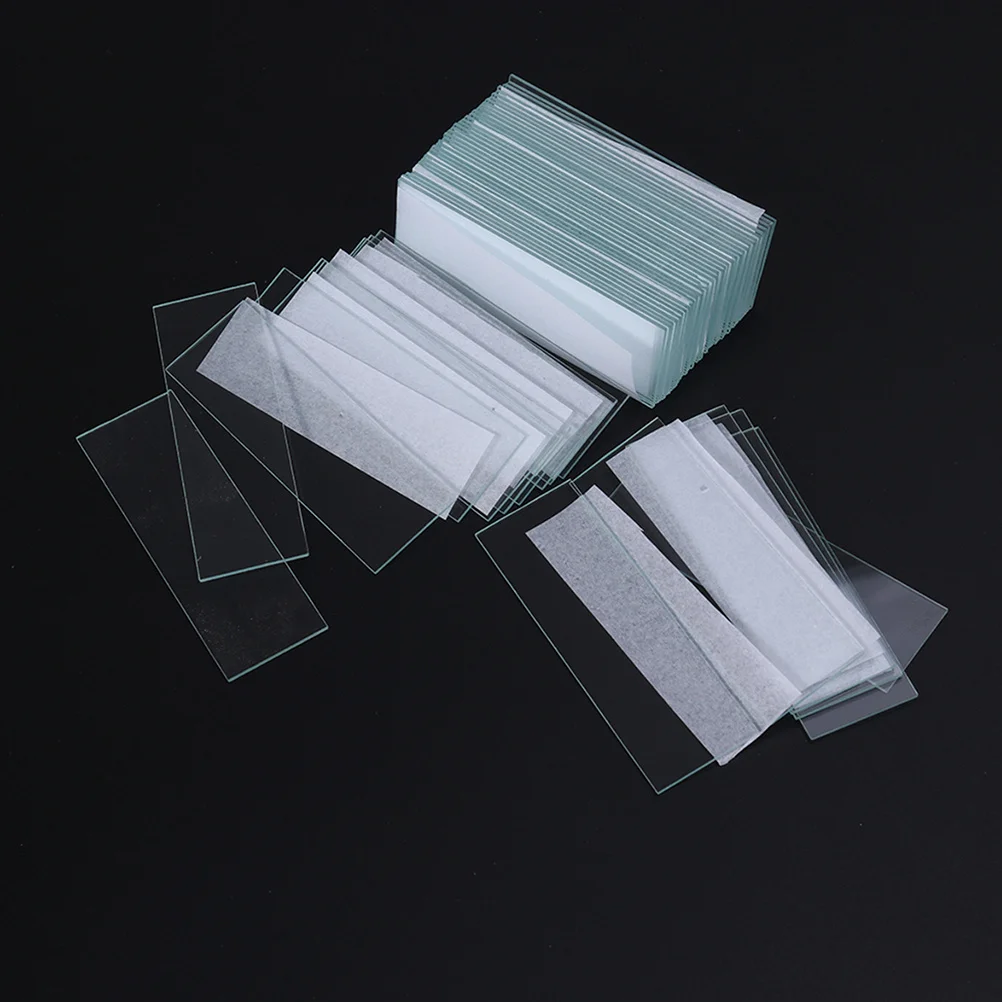 

450Pcs Microscope Accessories Blank Slides and Cover Glasses for Optical Microscope No Edge Safe Lab Use Pre-Cleaned Glass