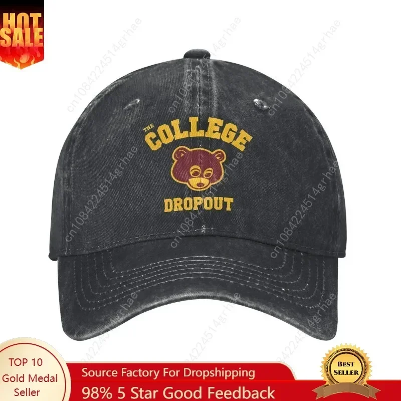 

College Dropout Kanye West Baseball Cap Casual Distressed Washed Snapback Cap Unisex Outdoor Summer Adjustable Hats Cap