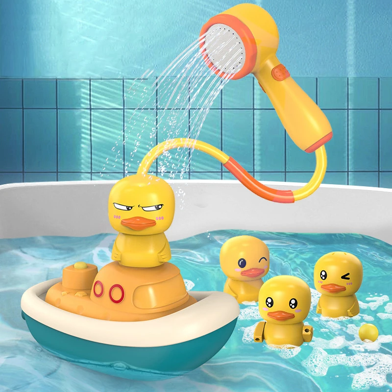 

Baby Bath Toys Electric Duck Spray Water Floating Shower Toy Bathing Game Bathtub Faucet Sprinkler Small Duck Toy for Kids Gift