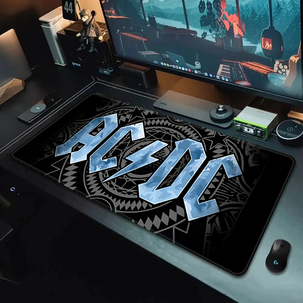 AC/DC Band Mousepad HD Printing Computer Gamers Locking Edge Non-slip Mouse Pad XXL90x40cm Keyboard PC Desk Pad