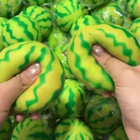 Crunchy Watermelon Squishy Stress Ball Fidget Toy Squeeze Toy Round Blocks Filled ASMR Anti Stress Release Hand Relax Gift Toy 2