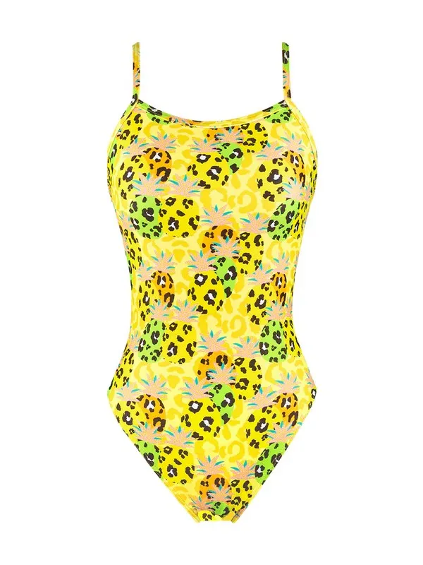 Professional Speed Swimming Suit 2026 New Style One-Piece Pineapple Leopard Print for Swimming Gym High Elasticity Quick Dry