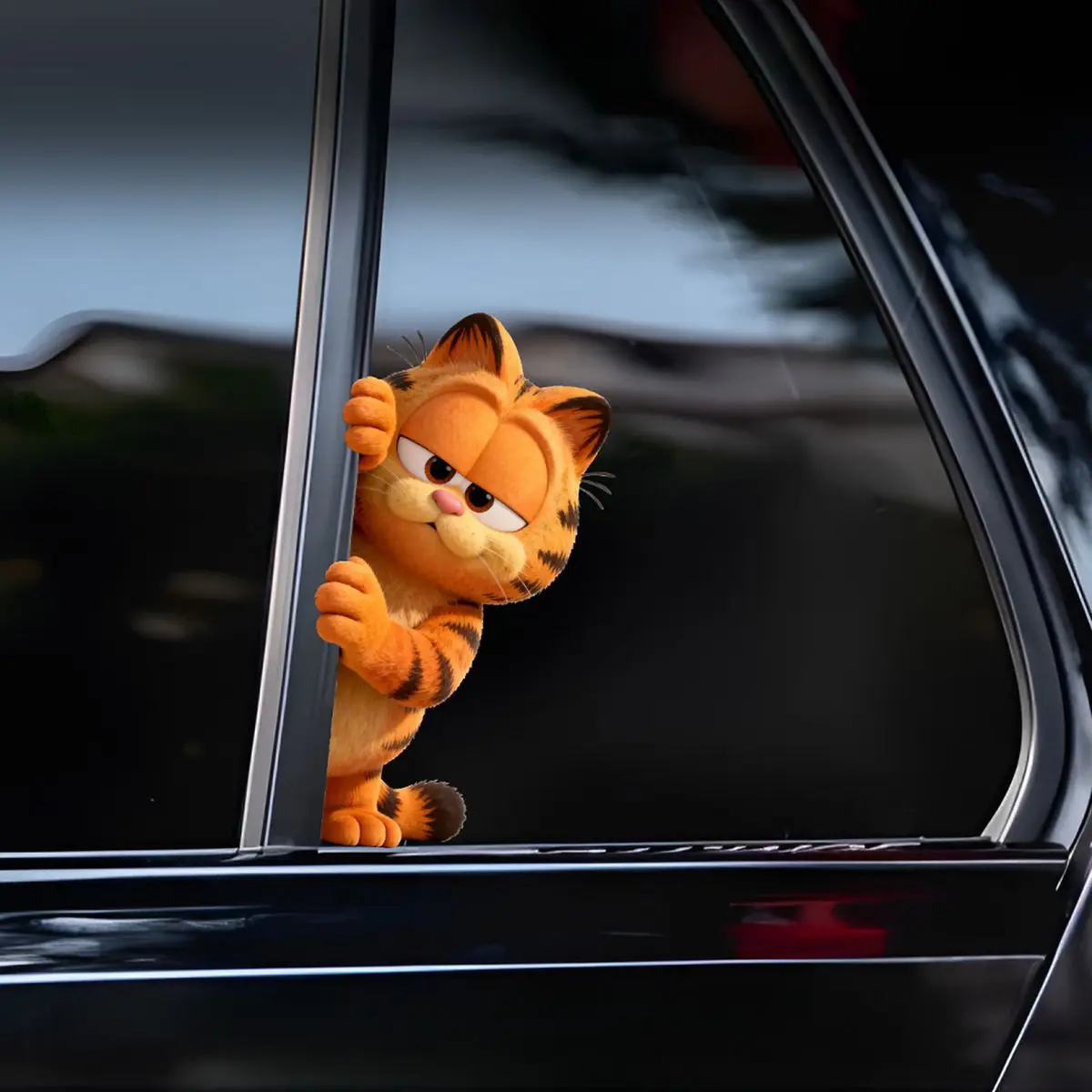 Cute Garfield Cartoon Vinyl Stickers Waterproof Electric Motorcycle Body Decals Anime Character Scratch Cover Sticker for E-Bike view 5
