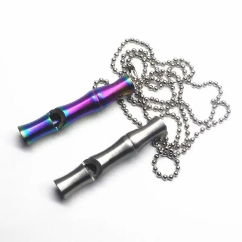 

Stainless Steel Bamboo Node Whistle High Decibel Metal Whistle Emergency Survival Whistle Rescue Whistle Outdoor Camping Whistle