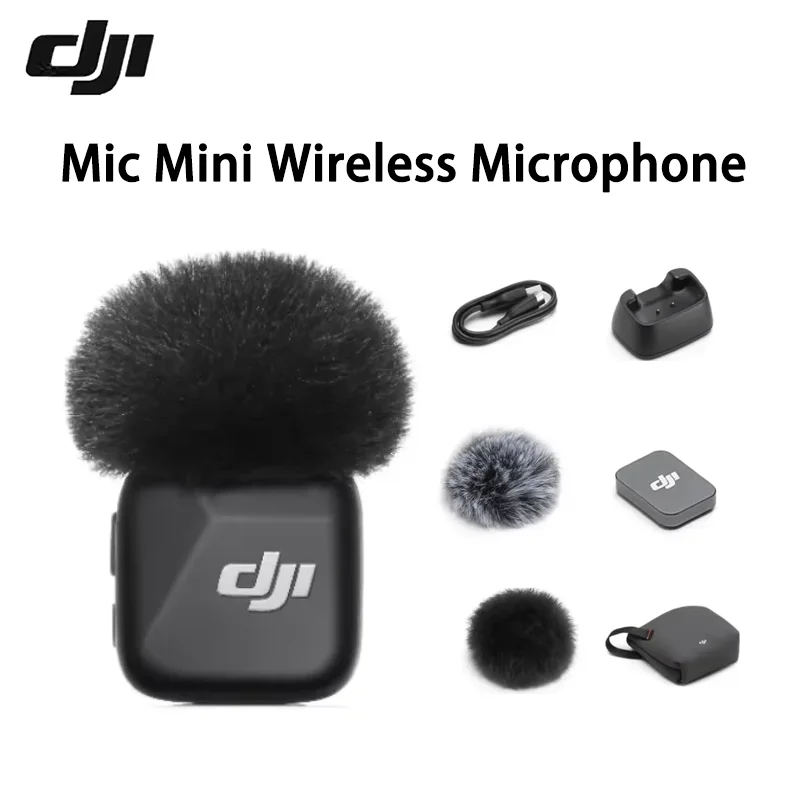 Original DJI Mic Mini Microphone Portable Wireless Lavalier Microphone Effective Noise Cancellation Hands Free Clip Mic For Vlog