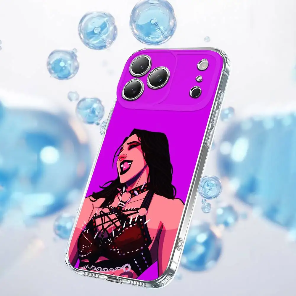 حافظة هاتف R-Rhea Ripley Wrestler لهاتف iPhone 14,11,15,17,13,12,16,Plus,E,Air,Pro,Max,غطاء شفاف صغير