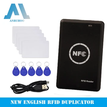 NFC Dual Frequency Smart Card Reader IC ID Key Copier 13.56Mhz Encrypted Duplicator 125Khz RFID Writer RFID Token Programmer