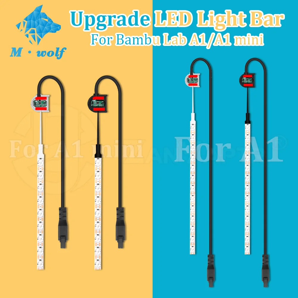 For A1/A1 Mini LED Light New Upgrade Induction Control 6500K High Brightness Lighting Heat-Resistant Durability 3D Printer