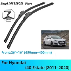 For Hyundai i40 Estate Front Rear Wiper Blades Brushes Cutter Accessories J U Hook 2011-2020 2014 2015 2016 2017 2018 2019 2020