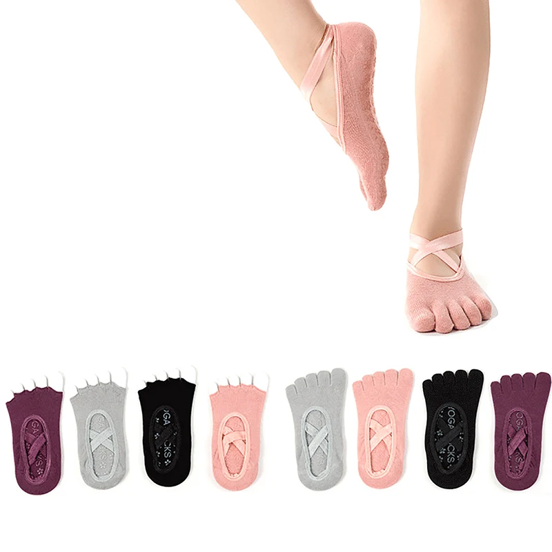 

1Pair Anti-friction Women Yoga Socks Silicone Non Slip Pilates Barret Breathable Sports Dance Socks Slippers Women