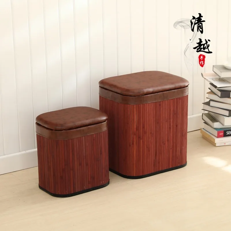 Storage Bench with Shoe Rack Solid Wood Frame Leather Seat Large Capacity Entryway Hallway Organizer