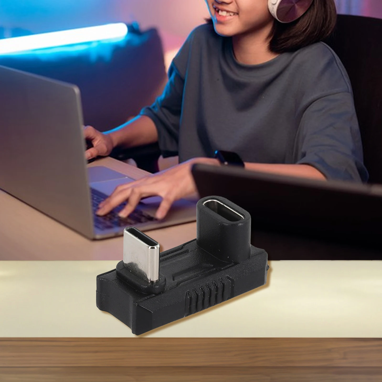 محول USB C إلى USB C لـ ROG X مع توصيل طاقة 140 وات يدعم نقل البيانات بسرعة وإخراج فيديو مذهل 8K
