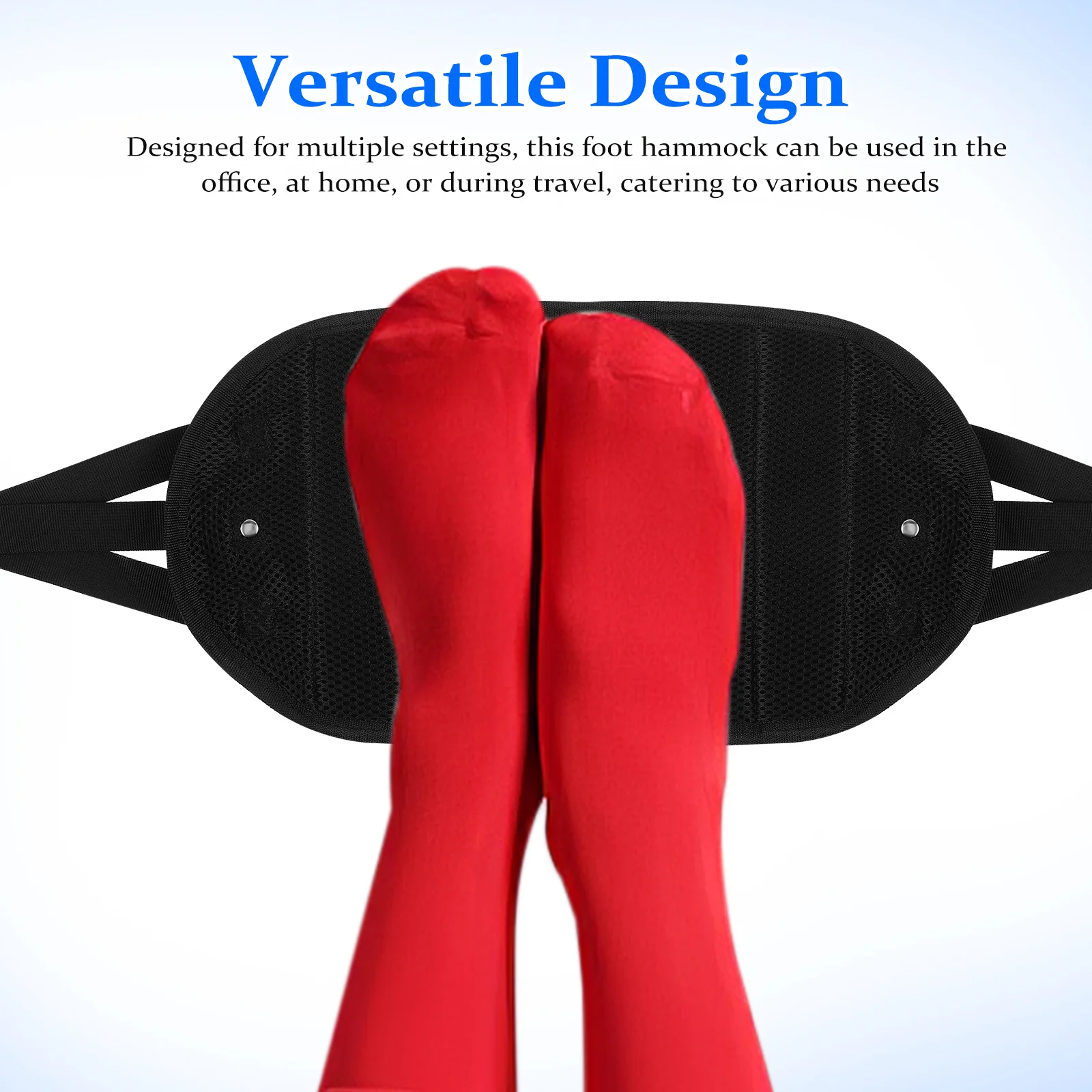 أرجوحة قدم تحت المكتب مقاس 38 × 22 سم، مادة أكسفورد قوية، ارتفاع قابل للتعديل لمكتب الطائرة، مسند القدم المنزلي، تصميم مريح