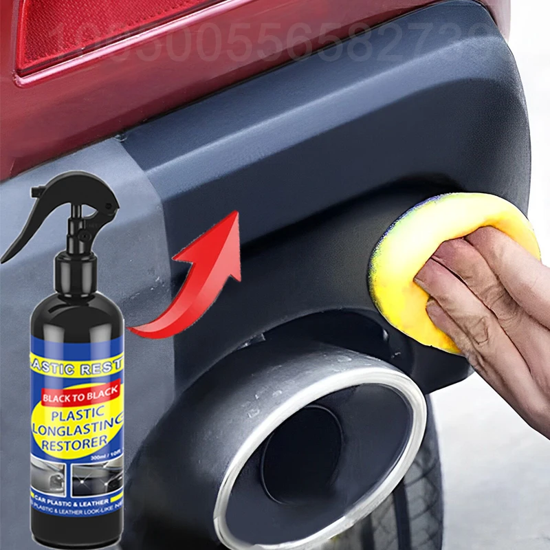 Car Plastic Restorer Revitalizer Plastic Leather Renovator Longlasting Coating For Car Rubbers Refurbish Clean Gloss Black Shine