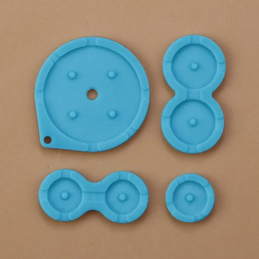 مطاط موصل ملون عالي الجودة لوحدة التحكم في الألعاب GameBoy Advance SP GBA SP أزرار السيليكون وسادات الاتصال وغطاء البراغي #4