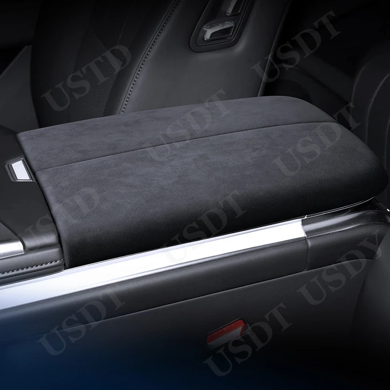 For Wey Blue Mountain Lanshan GWM Wey 07 2024 2025 TOP Suede Rear Armrest Box Lid Sheath Shell Cover Gear Shift Panel Cover Mat