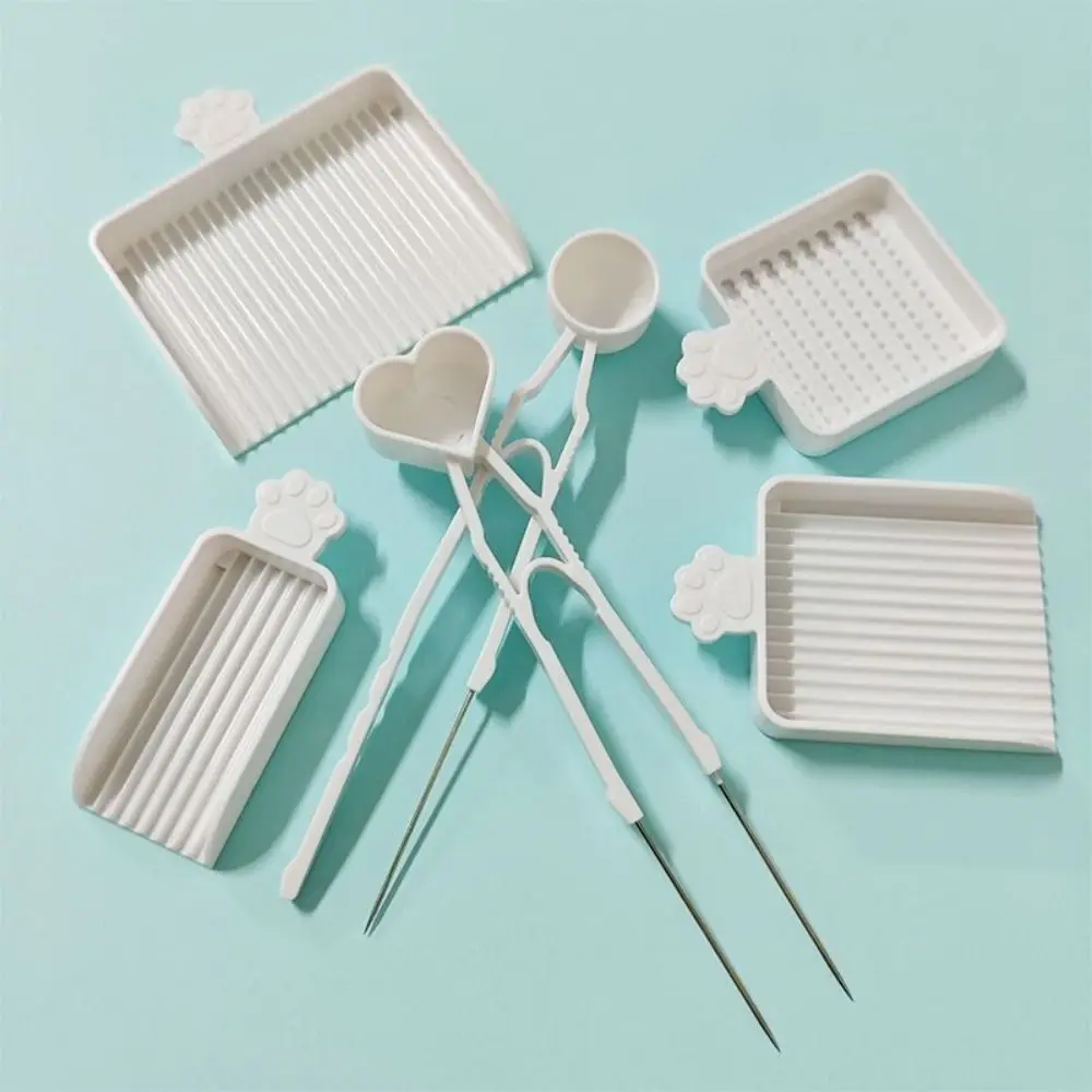 3/5Pcs/Set Creative Beads Clips Pen Tray Kits 2.6mm Efficient Padding Bean Pen Bean Shovel Handheld Beads Picking Tray Kit