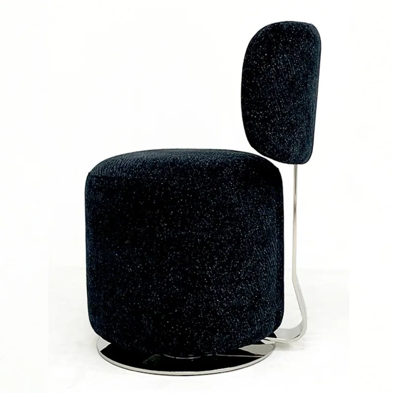 Italian minimalist Tamburound rotating dressing Nordic designer creative makeup stool Dining chair Book table chair