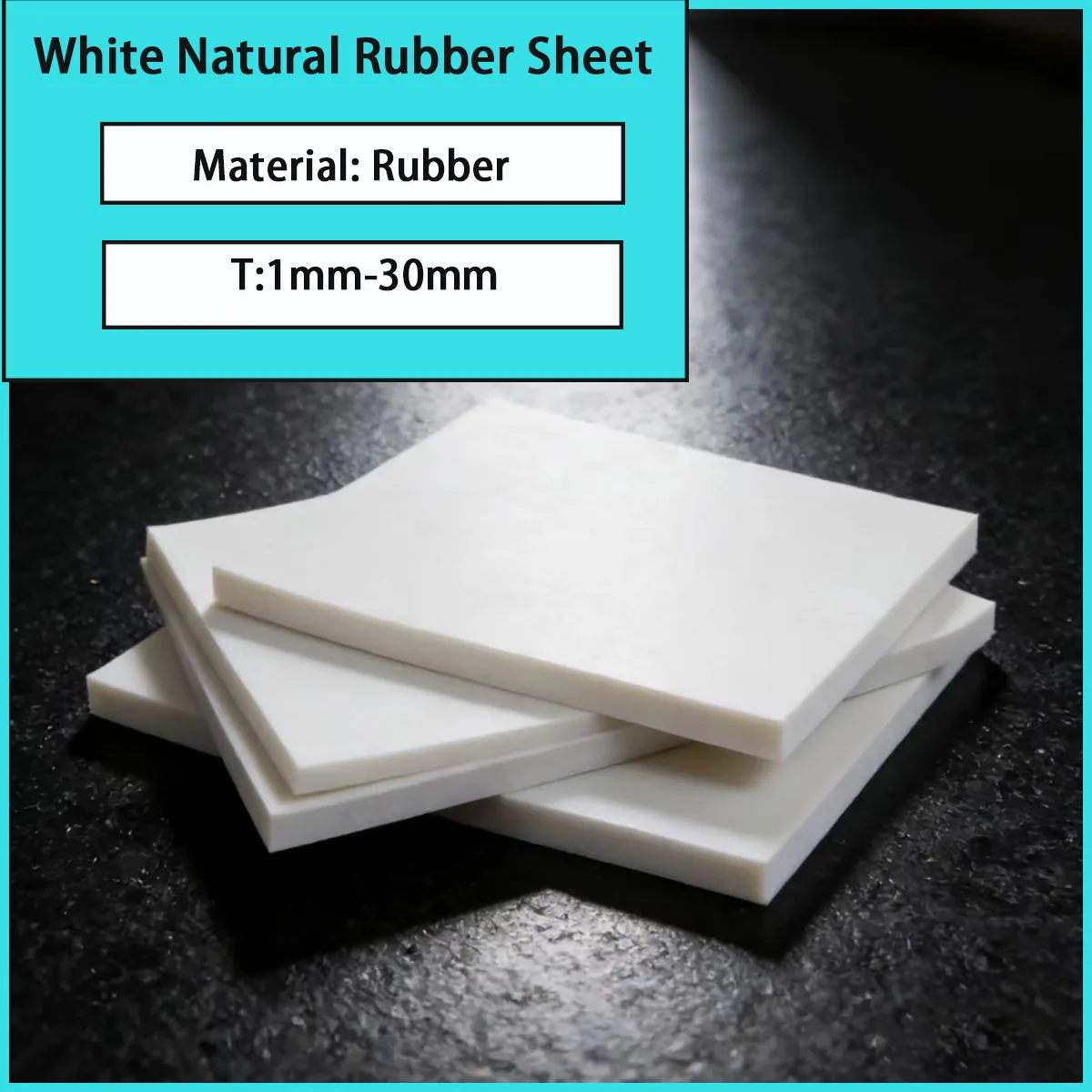 High Quality White Natural Rubber Sheet 1-30mm Thickness Wear & Acid-Alkali Resistant Customizable