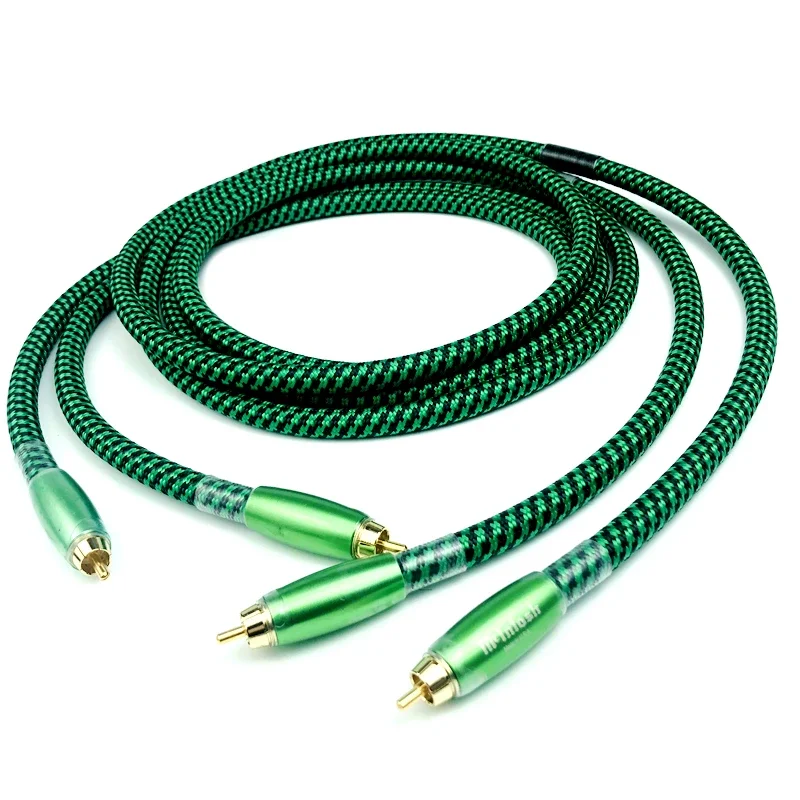 McIntosh RCA Cable 4 Core Copper-silver Mixed Shielded HiFi Audio Amplifier Signal Cable 2RCA To 2RCA Plug