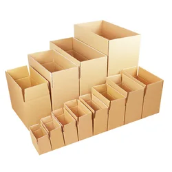 Carton Shipping Packaging Brown Cardboard Blank Kraft Paper Corrugated Box For Business Gift Box Packaging