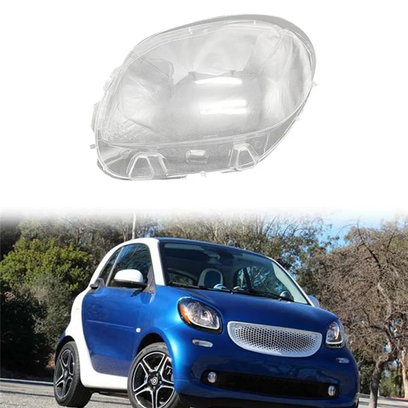 Headlight Shell Lamp Shade Transparent Lens Cover Headlight Cover For  Smart Fortwo Forfour 2016-2019 Left Parts