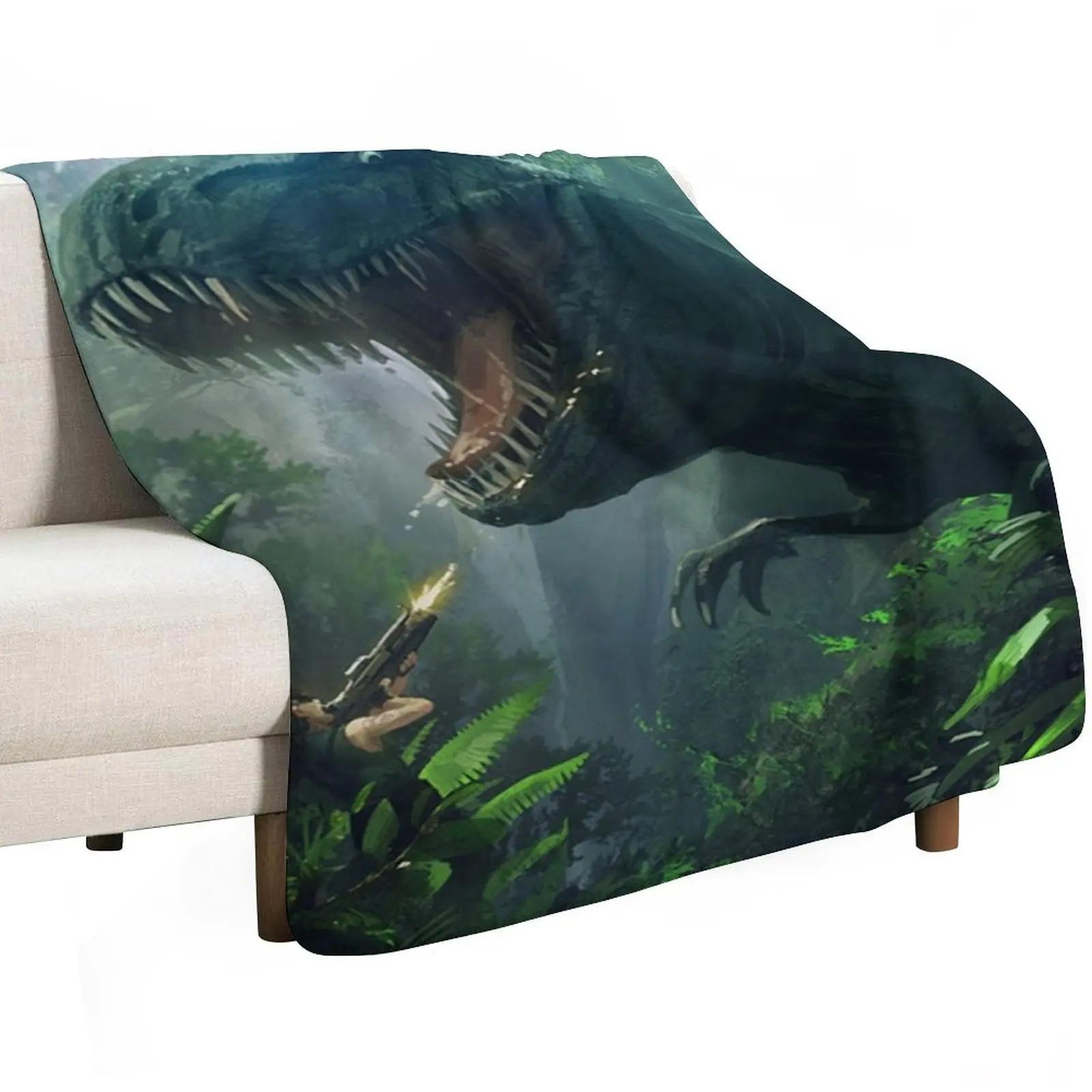 ARK: ENDURE DINO ATTACK T-REX ENDURE Throw Blanket Plush Travel cosplay anime Moving Personalized Gift Warm Blankets