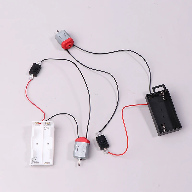 Kit preto branco 130 motor com 2xaa bateria storaGe caso e interruptor 16500 rpm mini diy circuito de motor eletrônico modales kit