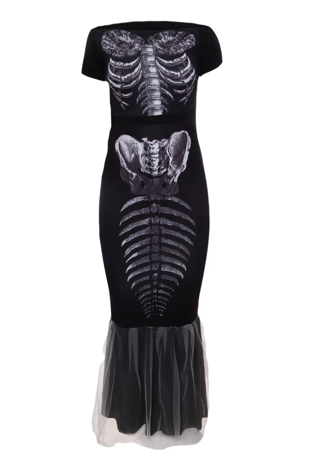 89038 Women Halloween Party Skeleton Mermaid Costume