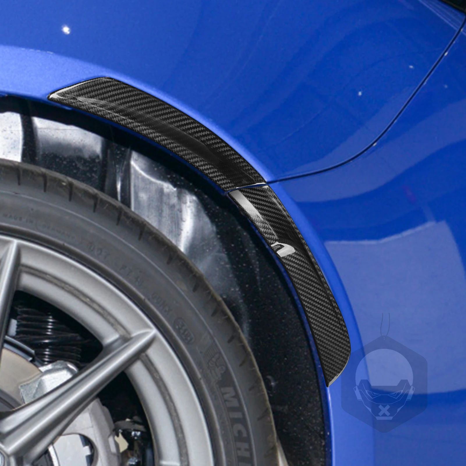 For Toyota GR86 Subaru BRZ 2022 2023 4-Piece Dry Carbon Fiber Rear Wheel Arch Mudguard Overlay Trim Set