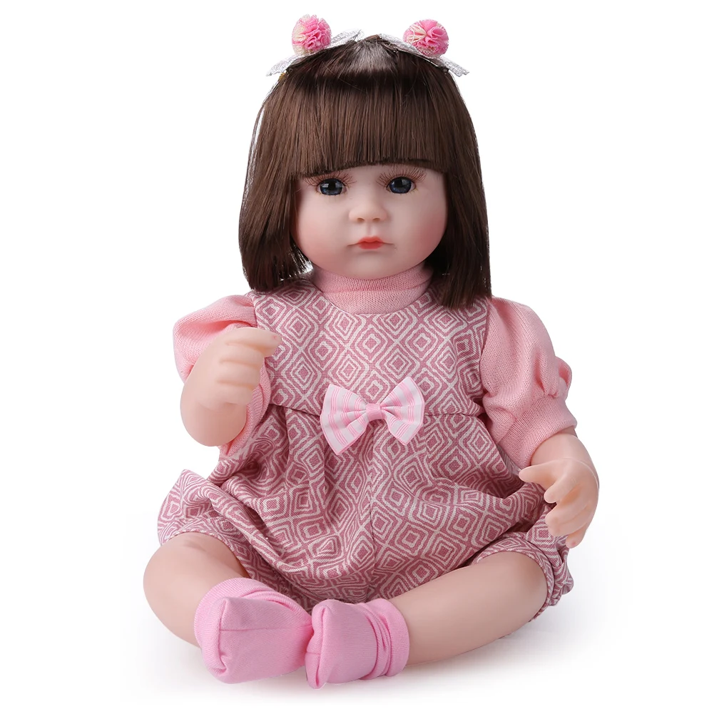 Mini Lifelike Reborn Baby Doll Kid Toddler Sleep Playmate Cloth Doll with Clothes Realistic Dressed Toy Children Day Gift