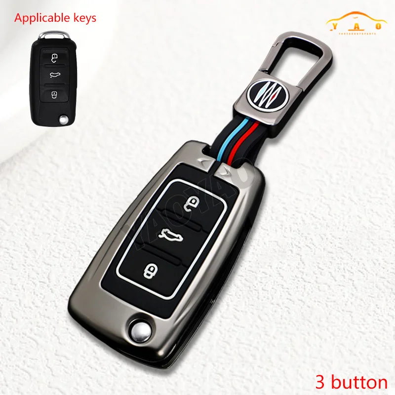 

Zinc Metal Car Key Cover Case Fob For VW Volkswagen MK4 Bora Golf Jetta Passat Polo Bora Touran Skoda Seat Tiguan Lavida Octavia