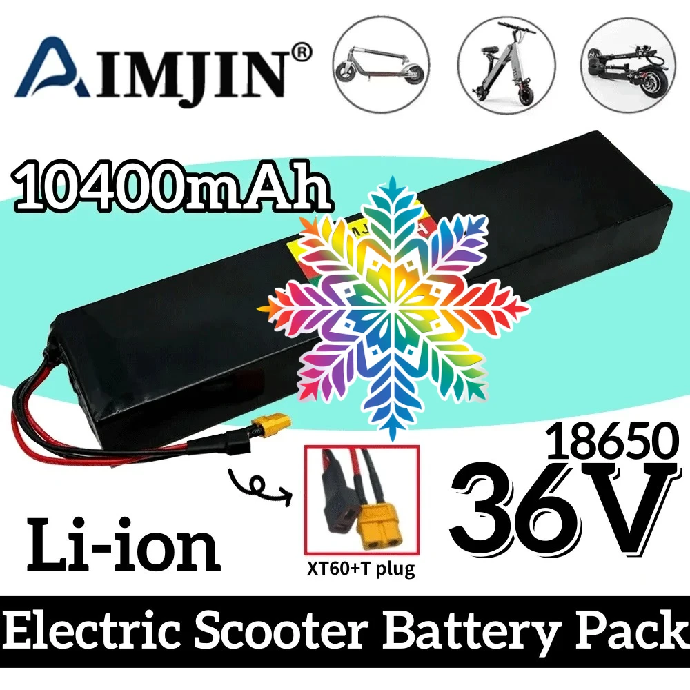 

 10S4P 36V 10400mAh Electric Scooter Lithium Battery 18650 battery pack 36V for 750W-1000W Electric Scooter Battery with BMS