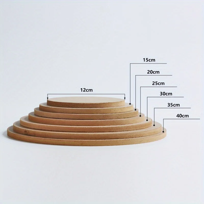 1 Pc 15-25cm Pottery Drying Board Wood Fiber Ceramic Turntable Board Pottery Art Sculpture Balanced Tray Plate Circular Density