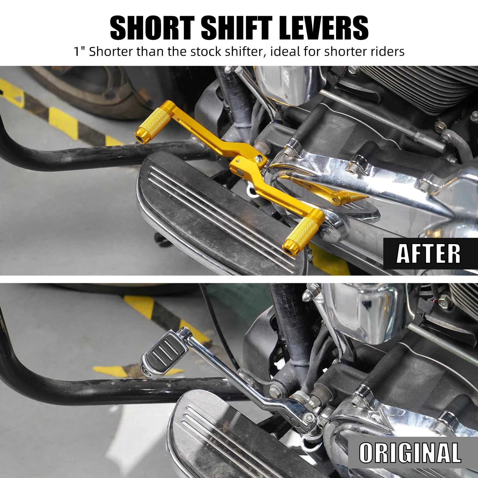 Für Harley Street Glide FLHX 2017–2024 kurze Schalthebel Road Glide Limited FLTRK Ultra FLTRU Road King FLHR Electra Glide – Detail 17