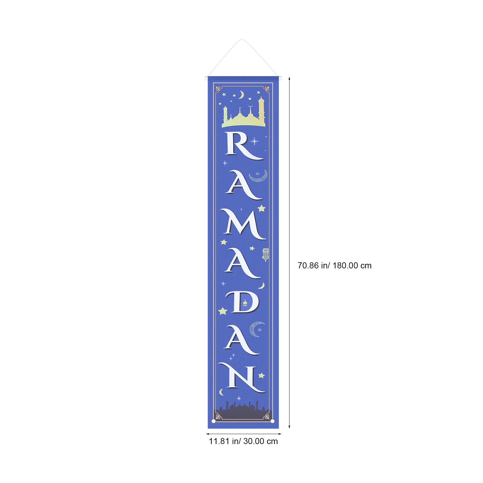 

Eid Banners Door Hanging Pendant Party Decoration Household Curtains Muslim Couplets Oxford Cloth Backdrop