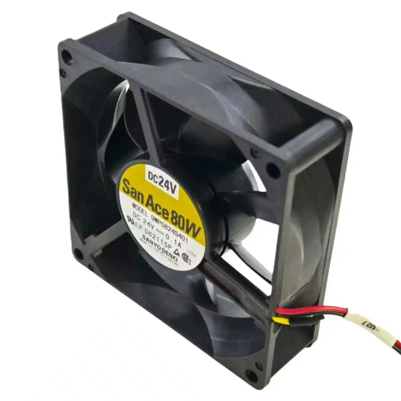 new for Sanyo 9WP0824S401 80x80x25mm DC24V IP68 Waterproof Cooling Fan, 3400RPM 42.4CFM, 34dBA for Outdoor, Industrial Equipment