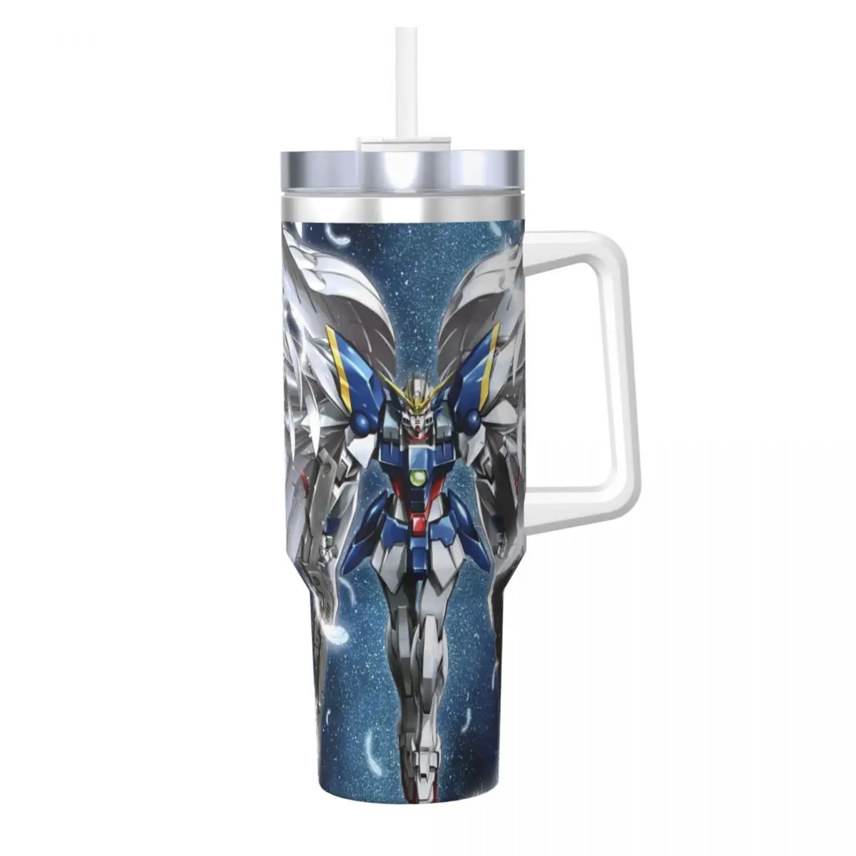 Gundam Tumbler Hot Drinks Water Bottle Portable Stainless Steel Thermal Cups Custom Beach Mugs Cup