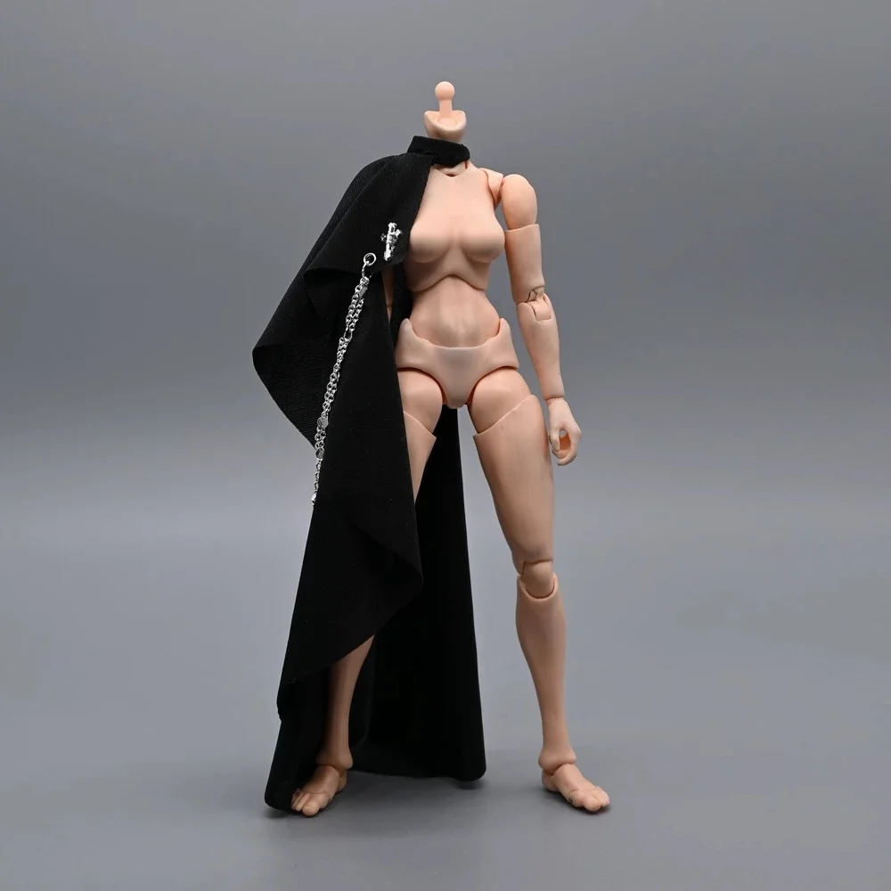 1/12 Scale Single Shoulder Strap Chain Cloak Clothes Model Fit 6'' Romankey CP01 Female Soldier Action Figure Body