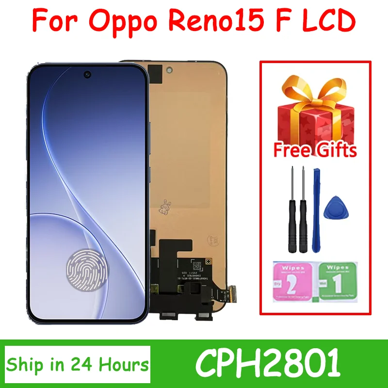 6.57”AMOLED For Oppo Reno15 F 5G CPH2801 LCD Display Touch Screen Digitizer Assembly For Oppo Reno 15F 5G Display
