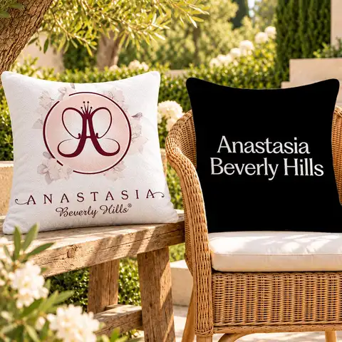 Brand Glam Anastasia Beverly Hills Cushion Cover Soft Plush Throw Pillow Cover Washable Sofa Bed Patio Chair Home Decor