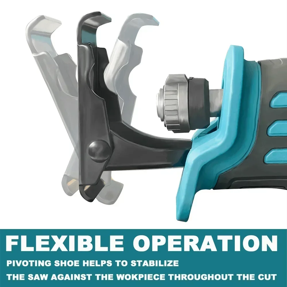 PATUOPRO Brushless Reciprocating Saw Rechargeable Cordless Electric Saw Woodworking Handheld Cutting Tool For Makita 18V Battery