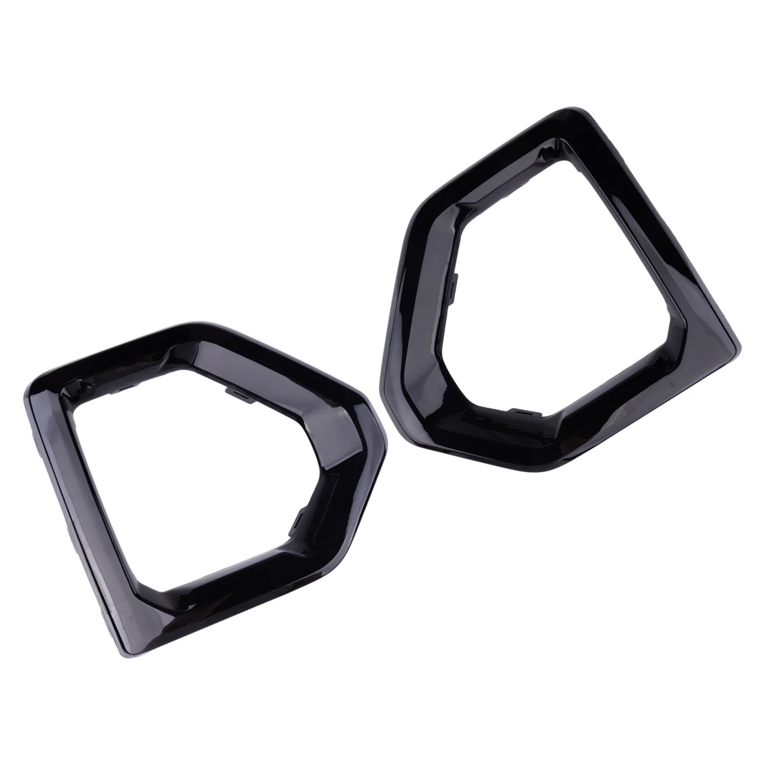 84176753 84176752 1Pair Front Fog Light Outer Bezel Cover Trim Fit For GMC Sierra 1500 Denali SLT AT4 2019-2021 Glossy Black