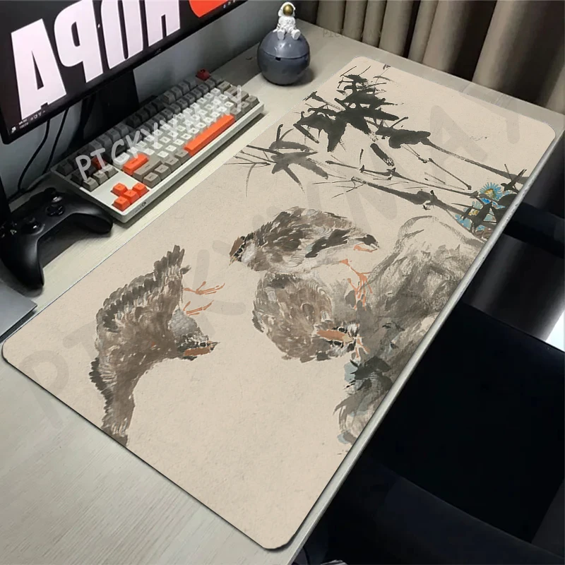 Large Mousepad Gamer Mousepads Keyboard Mat Desk Rug Chinese Ink Wash Painting Pc HD Desk Mats Company Mouse Pad For Gift