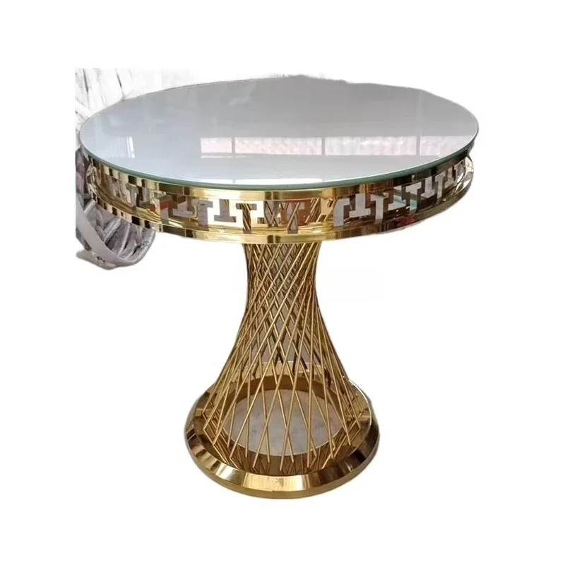 

Hot Sale Table Gold Metal Stainless Steel Cake Table Base Wedding Decoration Cake Table