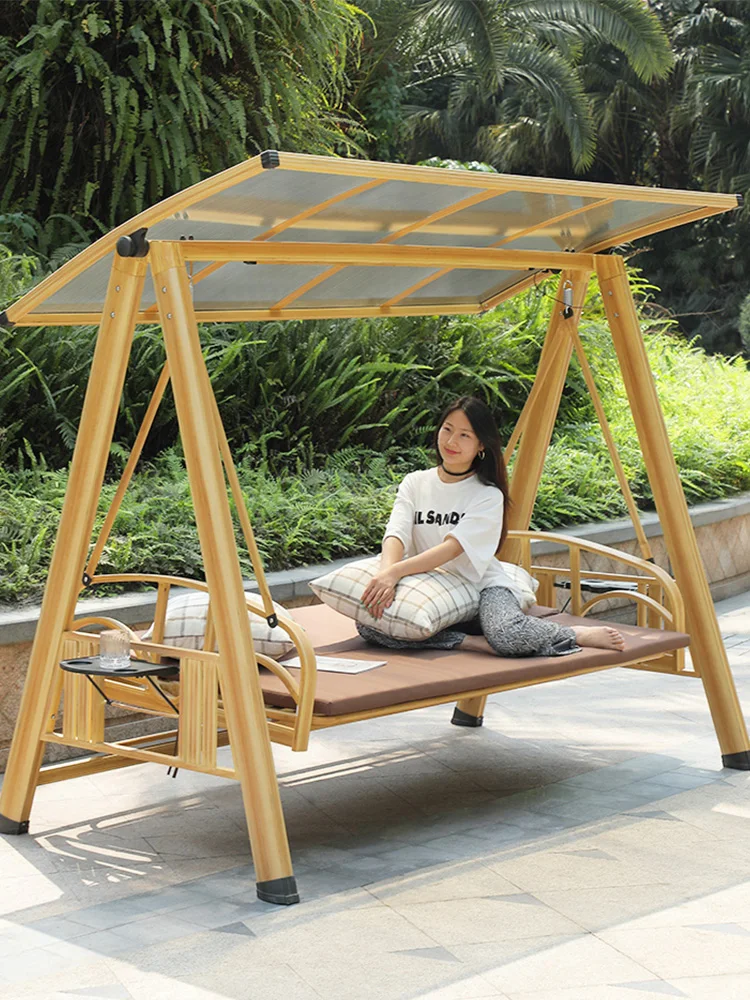 

Swing Outdoor courtyard Garden Internet celebrity rocking chair Solar reclining four hanging chair Terrace layout Outdoor swing