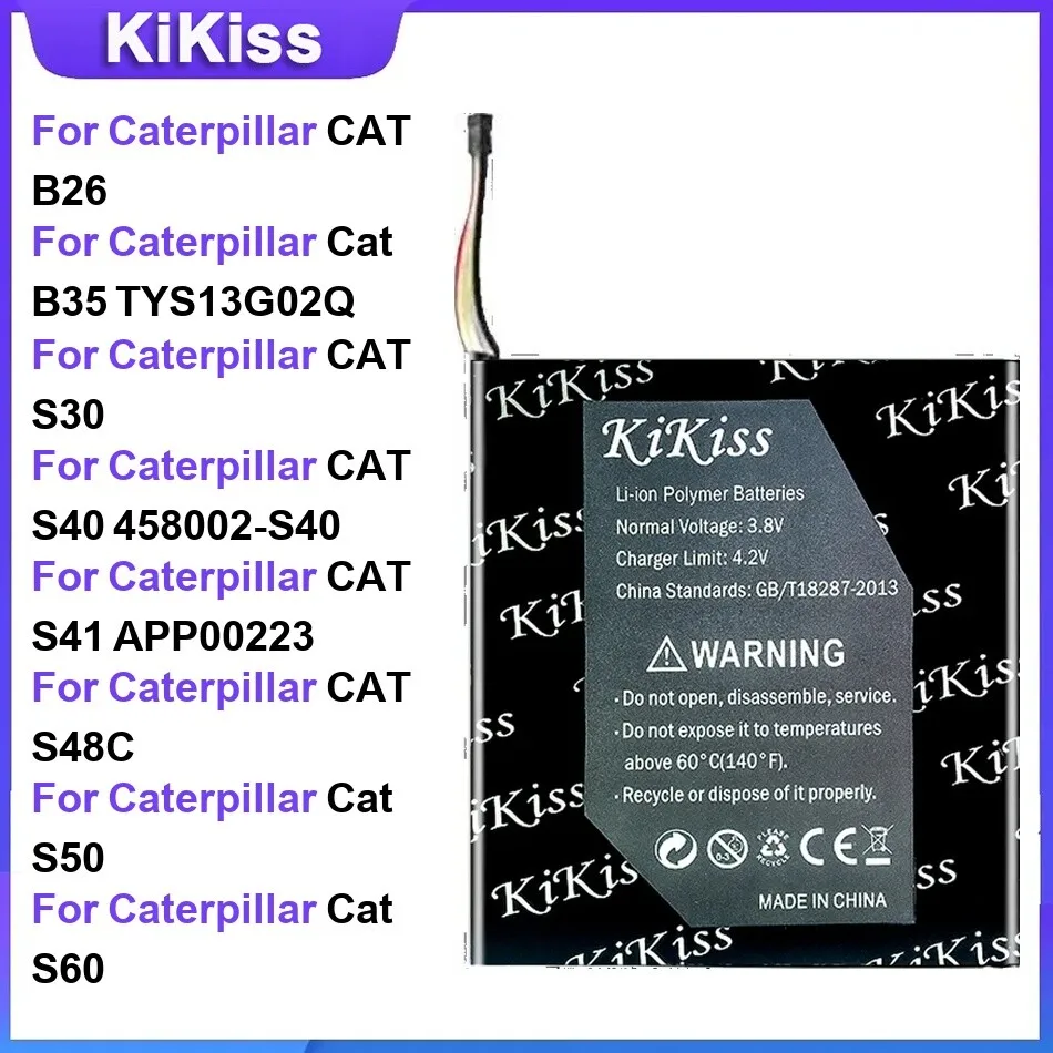 

Аккумулятор для Caterpillar CAT B26 B35 TYS13G02Q S30 S40 458002-S40 S41 APP00223 S48C S50 S60/61/62/Pro